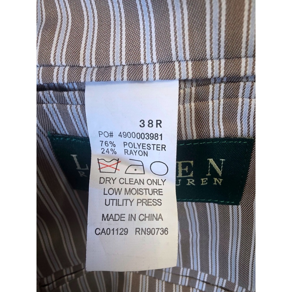 Lauren Ralph Lauren Mens 38R Blue 2-Button Blazer Sport Coat Jacket - Picture 7 of 7